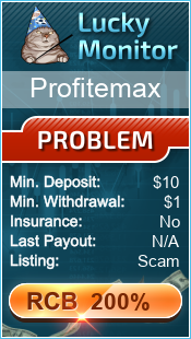 Profitemax Monitored by LuckyMonitor.com