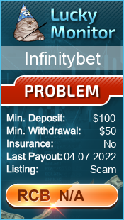 Infinitybet Monitored by LuckyMonitor.com