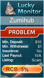 Zumihub Monitored by LuckyMonitor.com