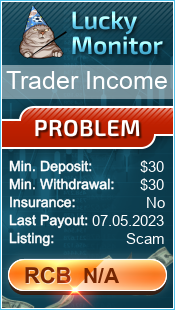 Trader Income Monitored by LuckyMonitor.com