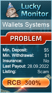 Wallets Systems Monitored by LuckyMonitor.com