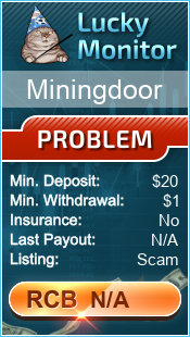 Miningdoor Monitored by LuckyMonitor.com