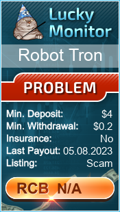 Robot Tron Monitored by LuckyMonitor.com