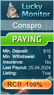 Conspro Monitored by LuckyMonitor.com
