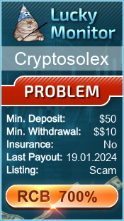 Cryptosolex Monitored by LuckyMonitor.com