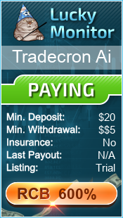 Tradecron Ai Monitored by LuckyMonitor.com